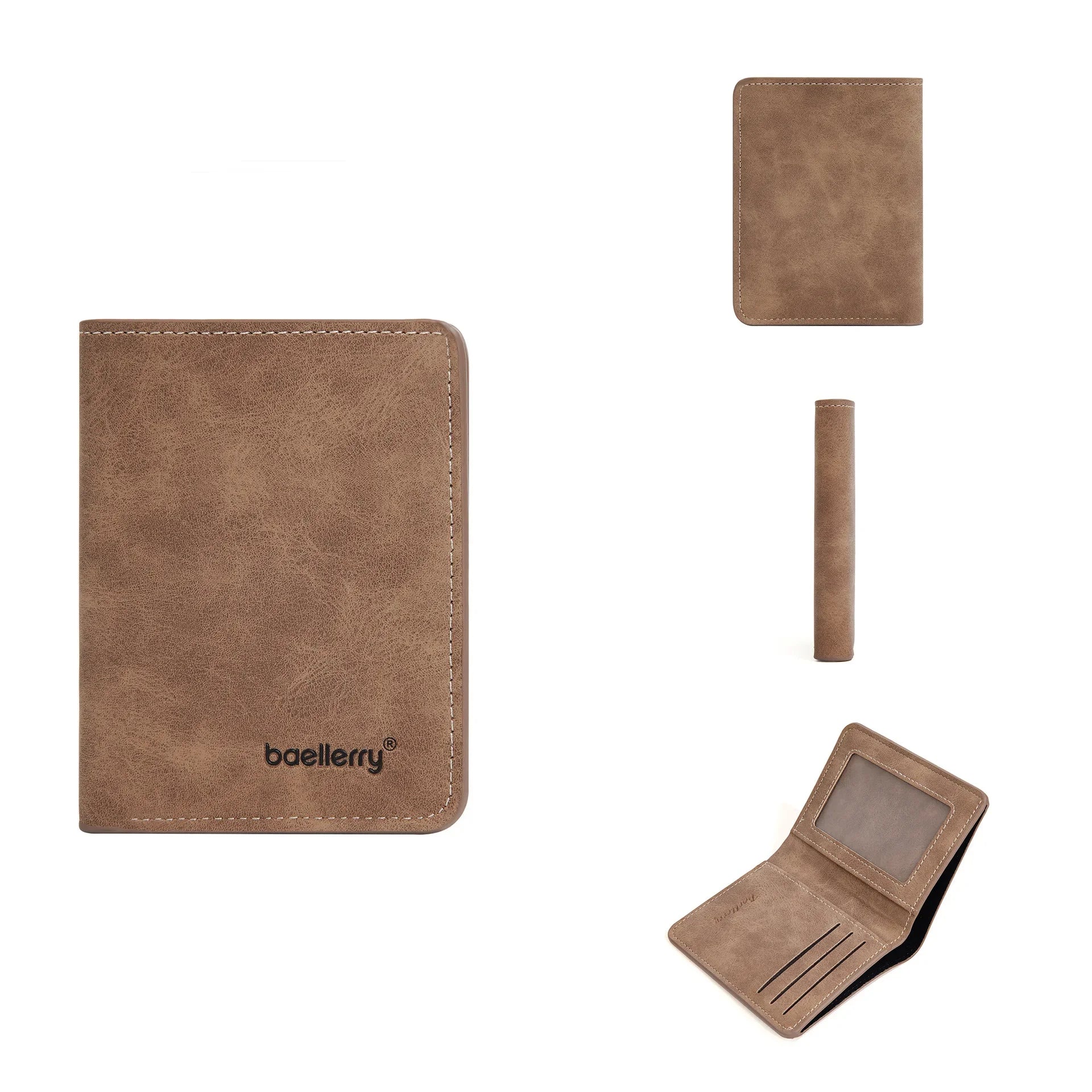 Mini Premium Black Suede Leather Wallet