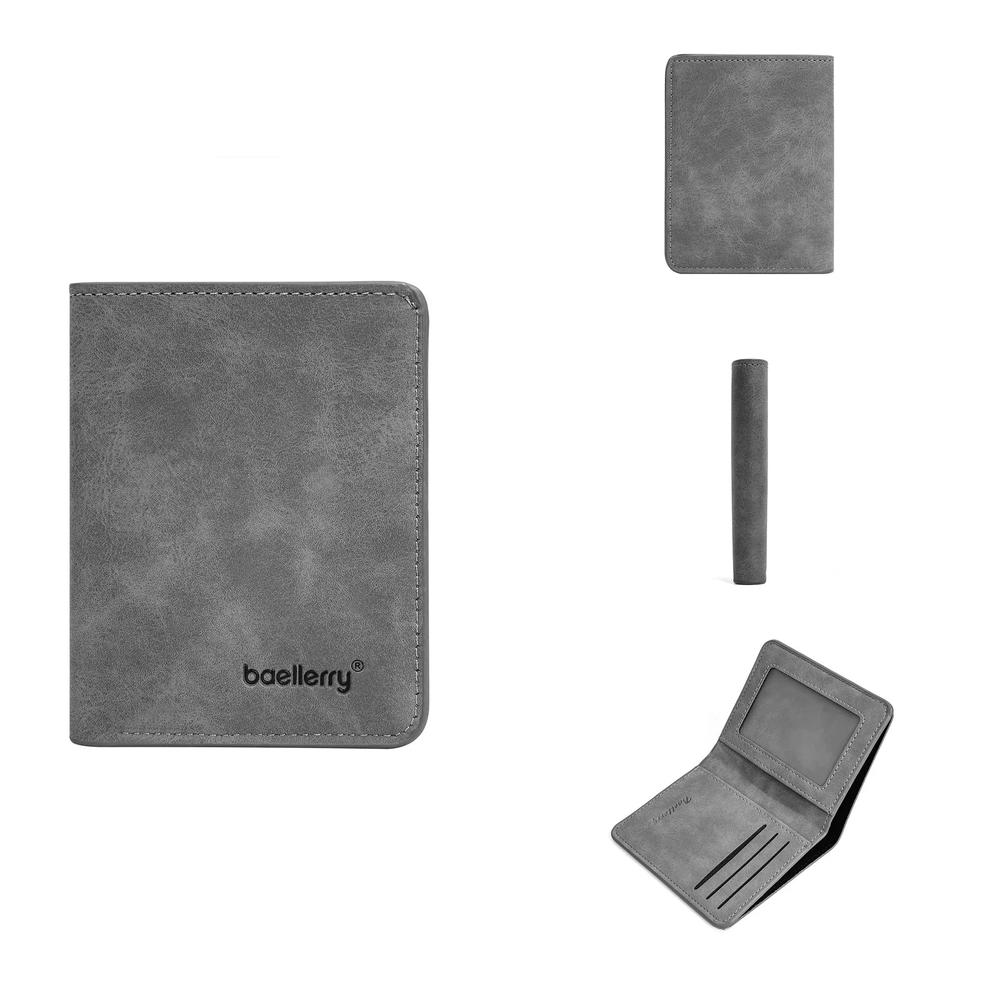 Mini Premium Black Suede Leather Wallet