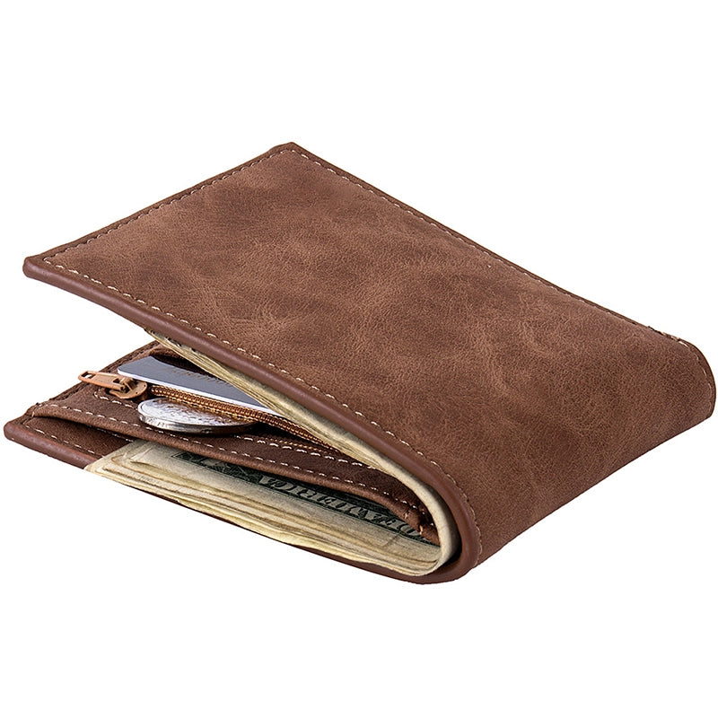 Men's leather wallet from Twice Shopping, premium quality leather with multiple card slots and a sleek, classic design.