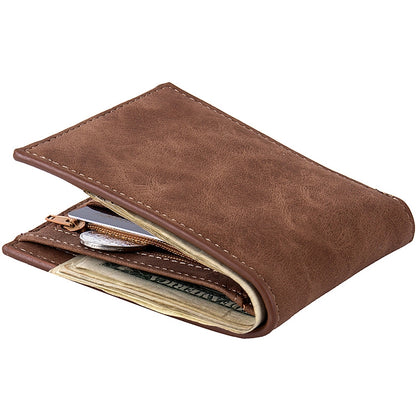 Men's leather wallet from Twice Shopping, premium quality leather with multiple card slots and a sleek, classic design.