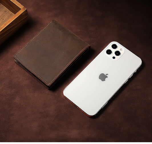 Men's Leather Wallet - 100% Premium - Twice Shopping store